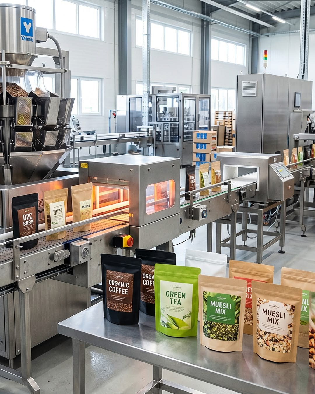 Beverage manufacturing and packaging production line