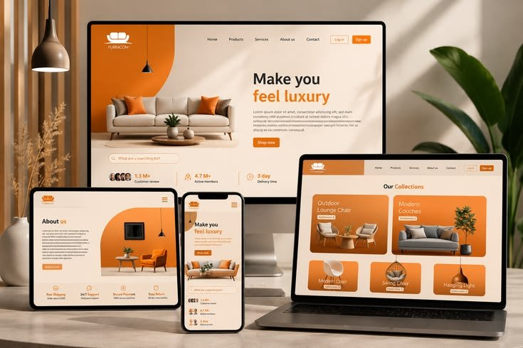 Professional website project showcase