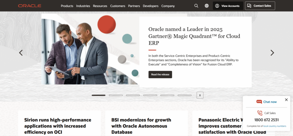 Oracle ERP Software Image